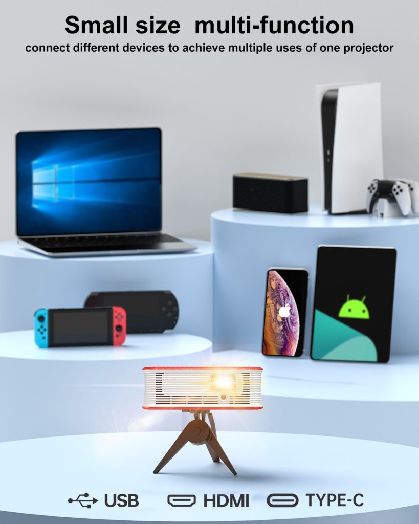 Portable Mini Projector For Movies And Gaming Anywhere, Anytime 1 GP11 dlp Portable Mini Projector